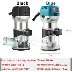 2000W 라우터 나무 220V 전기 트리머 목공 밀링 머신 핸드 가장자리 40000RPM 홈 DIY 도구