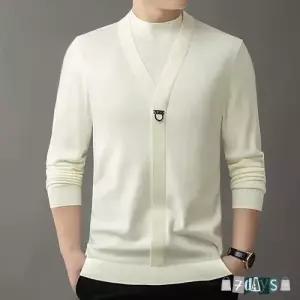 기모 남자니트 반폴라 니트가디건 레이어드룩 봄가을 슬림 풀오버 JEN3