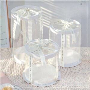 원형 투명 케이크 용기 케익 케 생일 둥근 떡 박스 상자 50개 포장 신형