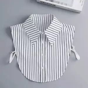 페이크넥 넥카라 셔츠 줄무늬 카라 블라우스 레이어드