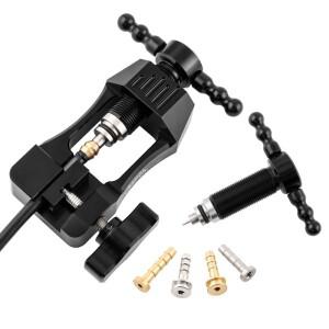 MUQZI 자전거 유압 호스 피팅 삽입 도구 브레이크 바늘 드라이버 커터로 설치하는 올리브 프레스