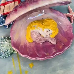 오아브로드 조개껍질 악세사리 소품 오브제 받침