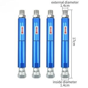두개의 커넥터 조인트 어댑터가 있는 파란색 에어리스 스프레이 기계 필터 페인트 건 액세서리