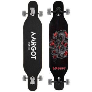 암르고 42인치 완전 롱보라드 드롭 스루 데크 오목 크루즈 프로페셔널 롱보드