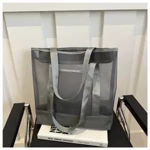 여성 토트백 토트 대용량 이중 보온망사 비치 수영 수납백 아웃도어 트래블 피트니스 건습 분리백 수납 가