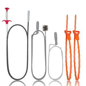 조이풀 & 호프풀 배수 막힘 제거 도구, 60인치 스테인리스 배수구 제거기, 40인치 뱀 파이프 클리너 브러시, 24인치 클리닝 뱀, 5개, 화장실, 주방 싱크대, 욕실 욕조, 하수구용