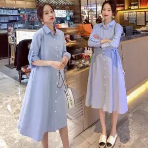 임부복 모닝셔츠 원피스 임산부 롱