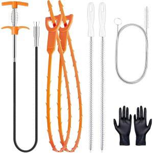 61인치 배수구 뱀 털 막힘 제거 도구 세트, 유연한 싱크대 청소 변기 하수구 샤워용 배관 뱀, 주방 욕실 욕조 막힌 제모