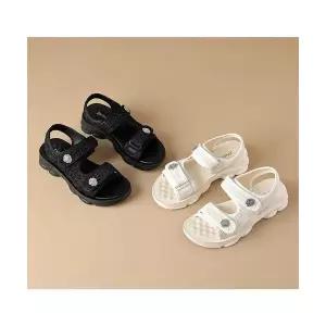 여성패션 스트랩 샌들 경우 동백풍 스포츠 스위트 쿨 통굽 에어 외출용 코디 비치슈즈 소공인 DL5