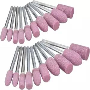 루오케 20개 회전 연마석 비트 장착 연마 도구 1/8인치 맨드릴 도구(헤드 직경 4mm / 6mm 8mm 10mm 12mm)