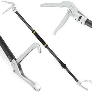 글로작 뱀 집게 헤비 듀티, 68인치 래틀스네이크 전문 안전 핸들링 장거리 손잡이 넓은 턱 도구 잠금 논 슬립 폼 핸들 견고한 금속 튜브용 잡는 사람