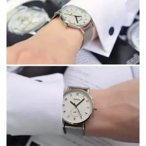 남성 심플 메탈 손목시계 정장 캐주얼 시계 (9241028A)