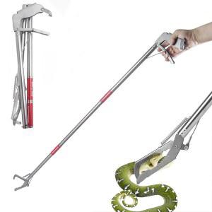 50인치 뱀 잡기 도구, 접을 수 있는 3섹션 막대기, 접은 후 17인치만 사용 가능한 집게, 다양한 시나리오에 적합한 집게 도구는 파충류 집게와 갈고리로도 사용할 있습니다