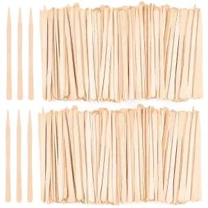 제모용 EWVSS 1200개 눈썹 왁스 스틱 작은 나무 주걱 정밀 브로우 페이셜 왁스용 어플리케이터