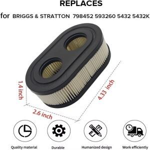 Briggs & Stratton 용 1-10pcs 에어 필터 593260 798452 K 잔디 깎는 기계 교체 가정용 청소 도구 정원 부