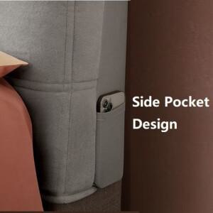 두꺼운 벨벳 플러시 퀼트 침대 헤드 커버 럭셔리 솔리드 컬러 퀸 사이즈 침대 뒷면 커버 플란넬 모든 항목