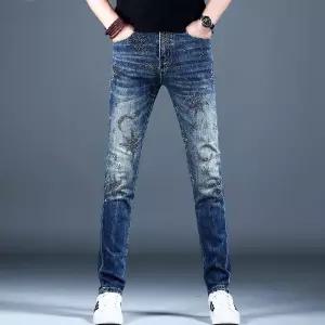 남성 트렌디 아이템 바지 배기핏 한 청 가을 겨울 핫픽스 캐주얼 정장 HT4