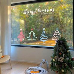 트리스티커 최화정 쇼윈도 크리스마스 카페 창문장식 호텔