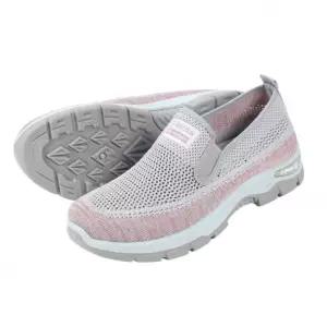 시원한 메쉬 발편안한 캐주얼신발(그레이핑크) 3cm굽