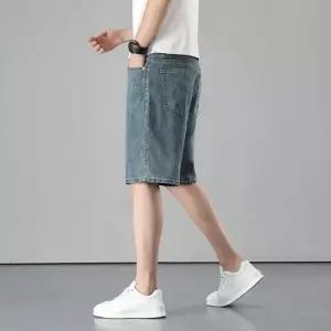 팬츠 남성용 청 하계 레셀 와이드 트렌드 뉴 슬림핏 반 쇼트 청반바지 5부 젠1