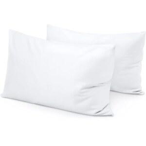 여행용 베개 케이스 12x16 봉투 닫힘 용 커버 600 실 카운트 100% 부드러운 이집트 면 12x16, 흰색 솔리드