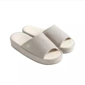 층간소음방지 거실 실내화 사무실 슬리퍼 쿠션 린넨 패브릭 홈슈즈