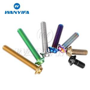 Wanyifa 티타늄 볼트 M3x6/8/10/12/15/18/20mm 나비 헤드 내부 T10 Torx 헤드 나사 자전거 도로 자전거