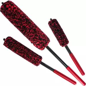 듀라 골드 자동차 휠 디테일링 및 청소 브러시 세트 3가지 크기 - 구부릴 수 있고 내구성이 뛰어난