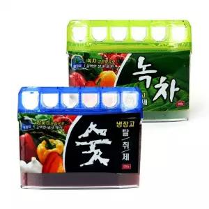 해피룸 냉장고 탈취제 냄새제거제 200g 녹차 숯