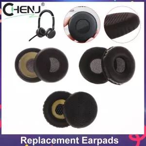 Jabra Evolve 20 20se 30 30II 40 65 65 교체 용 이어 패드 용 2PCS 전문 단백질 가죽 헤드폰 이어 쿠션