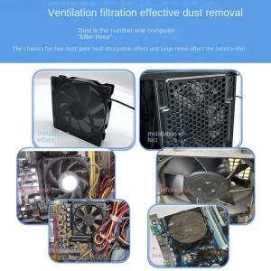 5PCS PVC 팬 먼지 필터 PC 방진 케이스 절단 가능 컴퓨터 보호 메쉬 커버 에어컨 필터 하드웨어 메쉬