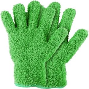 시바 2개 더스팅 장갑 마이크로파이버 가정용 청소 천 재사용 세탁 가능 주방 집 블라인드