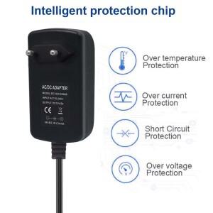 EU US UK AU 플러그 DC 24V 전원 어댑터, 5V 12V 1A 2A 3A 4A 5A 6A 7A 8A 변압기 AC110V 220V-DC LED 공