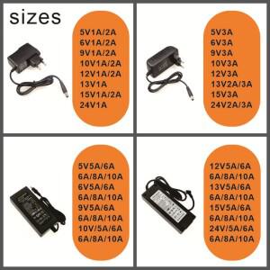 AC 220V 전원 공급 어댑터, 범용 충전기, IR 루미나토용, DC 5V, 6V, 8V, 9V, 10V, 1A, 2A, 3A, 5A, 6A, 8