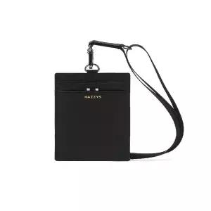 [헤지스]블랙 로고프린트 소가죽 카드지갑 /HJHO6E510BK_s