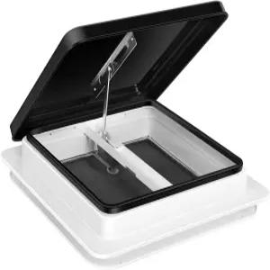 리브파우 RV 루프 통풍구 키트 14인치 x 수동 트 블랙 뚜껑