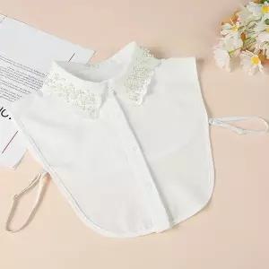 [비틀버드]진주 장식 포인트 자수 페이크 카라 OSM 1006799_P419039068