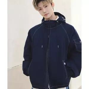 브랜드정품 LEE [NCT 재민 PICK]코튼 후디 자켓 네이비 128015