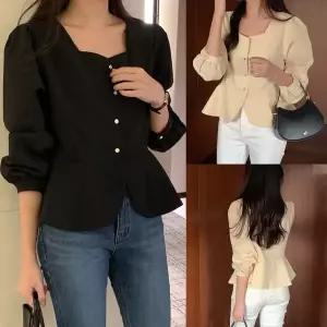 [하프클럽/아이우먼]위쉬몰 DD 유메하트플레어블라우스(U068H603) 빅사이즈