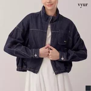 [뷰어] 지퍼 데님 크롭 점퍼 (ZNJPP271)