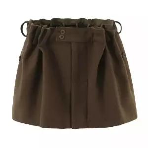 세군다 여사친 스커트 정장 퍼프 시크한 슬림핏 반치마 잔모직 체크 DOS1