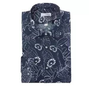 여름 긴팔 빅플라워 프린트 캐쥬얼셔츠 SE6SM11LS126SNY