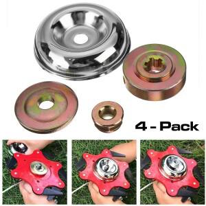 4x 잔디 트리머 헤드 어댑터 어 테치먼트 와셔 플레이트 유지 보수 키트 트리머 브러시 커터 블레이드 정
