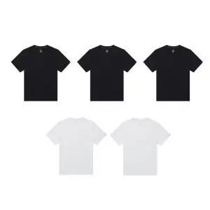 [포에버21] 올데이 고밀도 코튼 언더 반팔티셔츠 5종 세트(화이트2+블랙3)