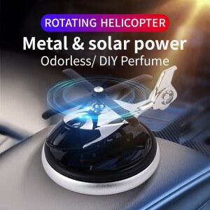 남성용 DIY 향수 방향제 자동차 장식 무취 액세서리 태양열 헬리콥터 회전