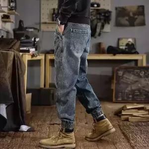 바지 남사친 통통 긴 배기팬츠 빅사이즈 청바지 일자 패피1