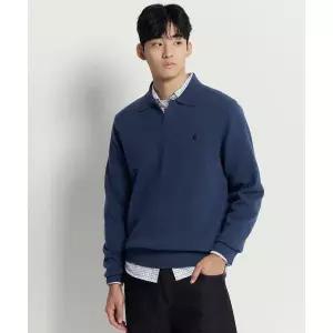 빈폴 멘 BC5X51C63P 베럴비 오픈 칼라넥 니트 블루