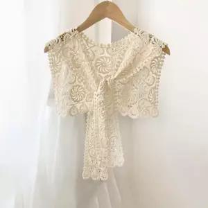 키밍 여성 레이스 어깨 숄 케이프 머플러 니트 가디건