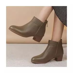 여성패션 플랫워커 리얼 스틸레토 미들부츠 년 가을 겨울 통굽 플랫폼 워커 털부츠 DL4