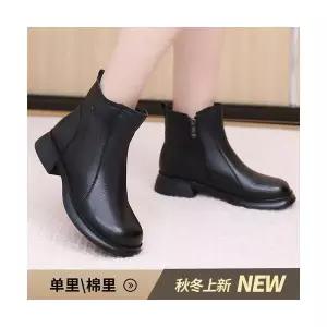 여성패션 플랫워커 리얼 가죽 통굽 워커 년 가을 겨울 빈티지 부츠 소프트 앵클 DL4